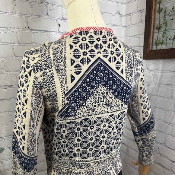 Lucky Brand Lotus Bandana Aztec Knit Cardigan - Picture 6 of 7